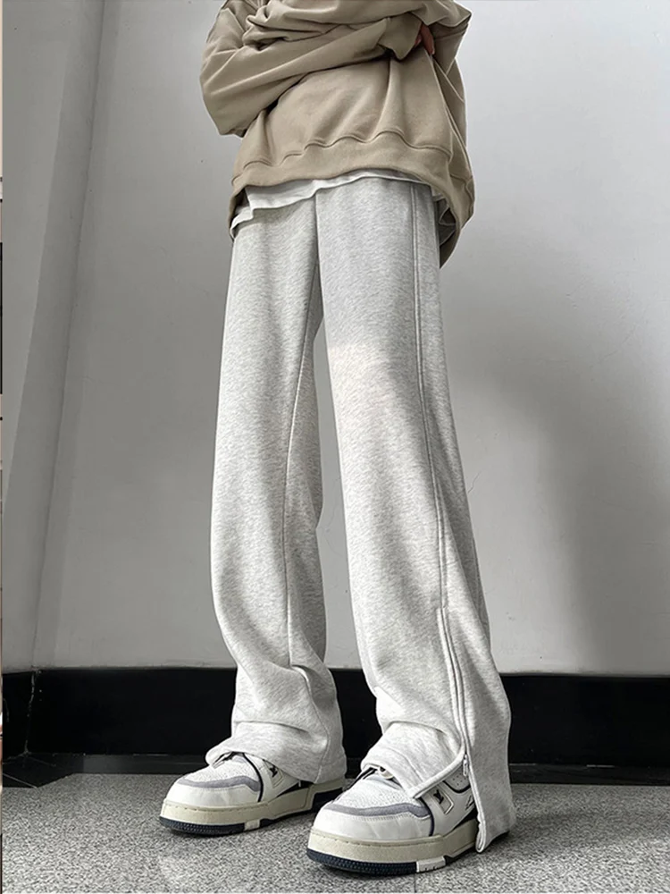 

Мужские повседневные брюки в стиле ретро с американской молнией, утепленные флисом, прямого кроя, для весны и осени, уличный стиль, для отдыха