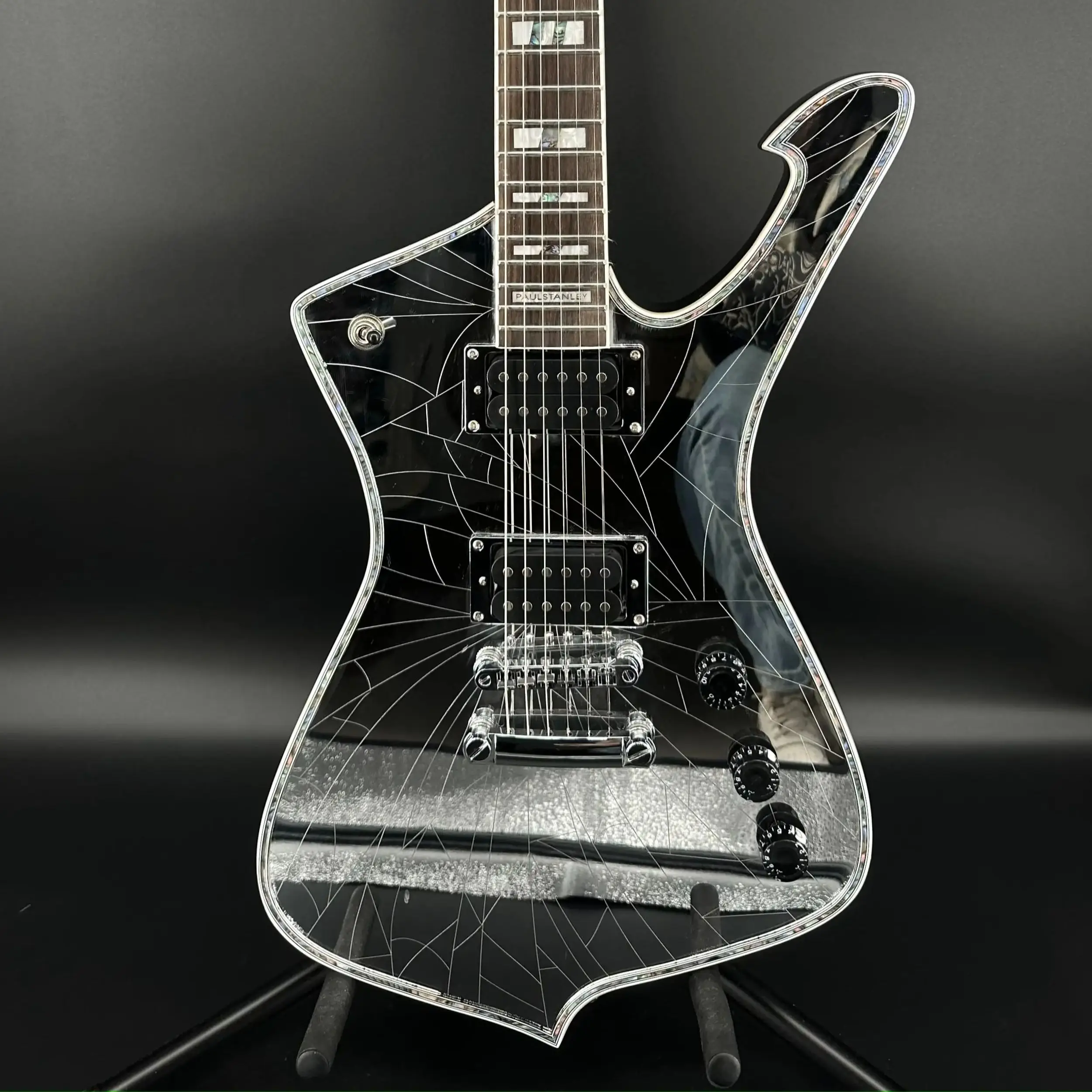 

Электрогитара Ice Beauty Mirror с звукоснимателями HH, корпус из красного дерева, 6 струн, серебристая фурнитура, подарок в стиле электрогитары, бесплатная доставка