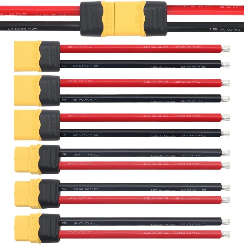 XT60 Female Male Plug with Silicone Wire XT60H Connector Adapter for RC Lipo Battery Airplane Wire Cable Charger Connectors