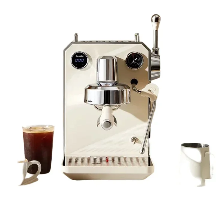 15Bar Italienische Espresso Kaffeemaschine Maschine Kaffeemühle Cappuccino Milchaufschäumer Halbautomatische Espressomaschine