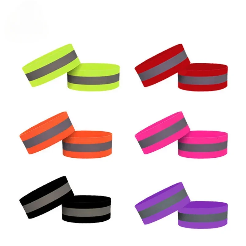 Elasticated Reflective Safety Bracelet Outdoor Sports Night Running Cycling Jogging Warning Reflector Tape Arm Band Wristband