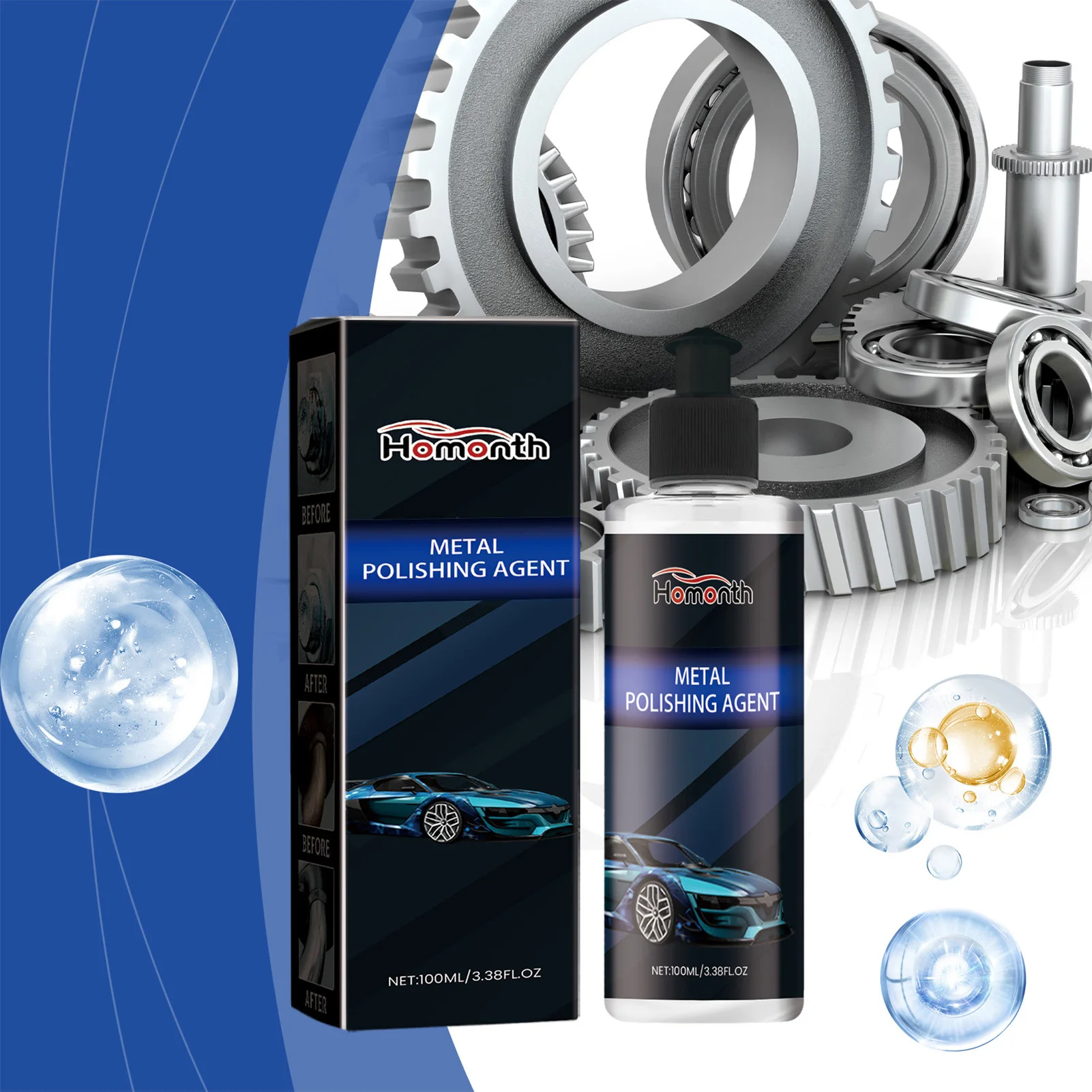 Car Metal Polishing Agent Convenient to Apply Long-lasting Rusting Remover Suitable for Solve Various Problems