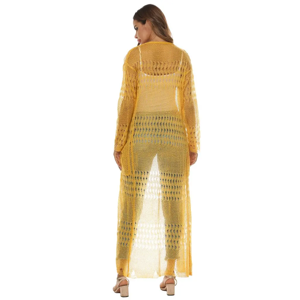 

Women's Knitted Sweater with Large Pocket Long Casual Cardigan Multicolor European American Style 200768