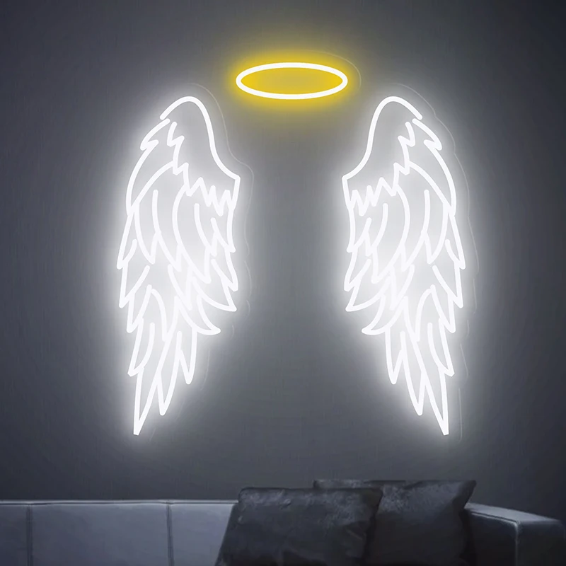 angle wings neon sign para casa bar pub decoracao de parede luz de neon led festa de casamento decoracao do quarto personalizado feito a mao 01