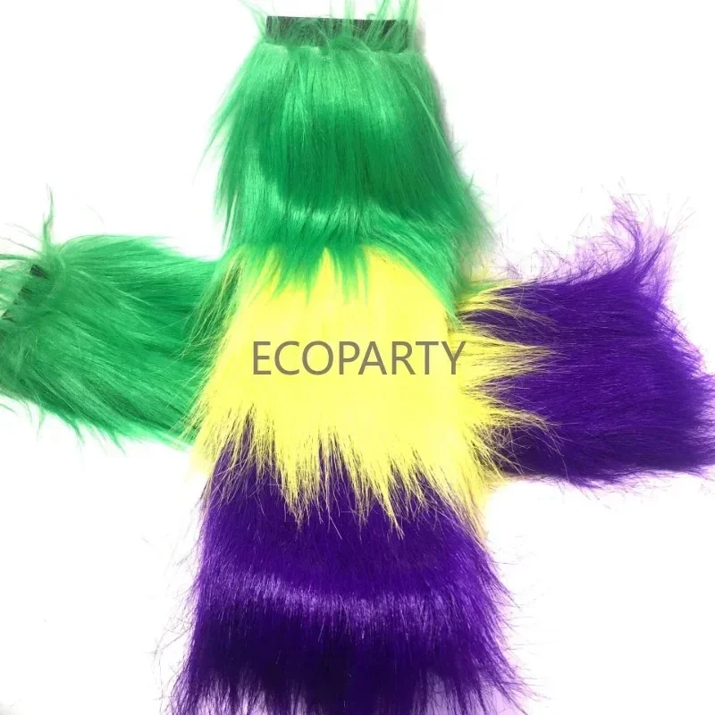 Warmers Mardi Gras Leg Warmers Fuzzy Color Long Boots Cuff Cover Leg Warmers St Patricks Day Costume cosplay costumes disfraz