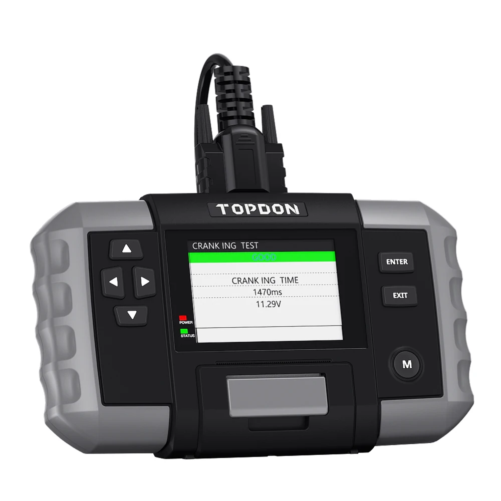 

TOPDON BT600 12V Vehicle Battery Tester Car Battery Cranking Charging Tester Analyzer Built-in Thermal Printer Battery Tester