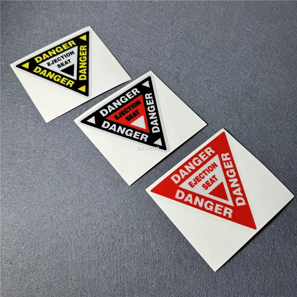 

Applique Vinyl Tape Warning Triangle Window Decal DANGER Ejection Seat Stickers Car Styling Auto Exterior Decoration