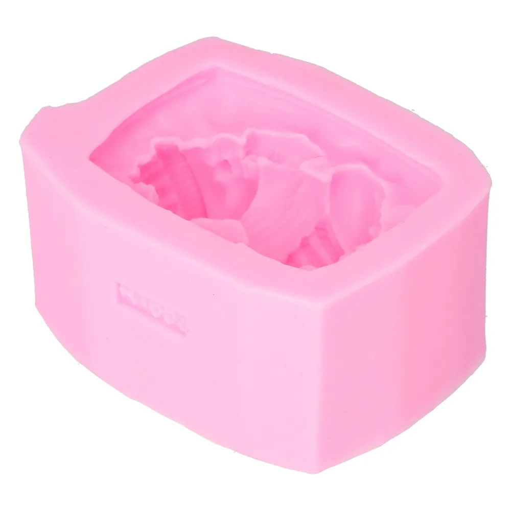 Food Grade Silicone Silicone Mold Flexible Non-Stick 3D Fondant Mold Easy Release Fine Texture Shower Mold