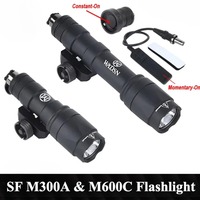 Tactical SF M300A M600C Flashlight White LED Hunting Weapon Scout Light Fit 20mm Picatinny Rail Hunting Airsoft Gun Lamp