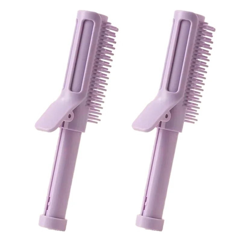 Hair Root Clips For Volumizing & Styling - Retractable 2-In-1 Curling Comb, Self Grip Curlers For Top Volume