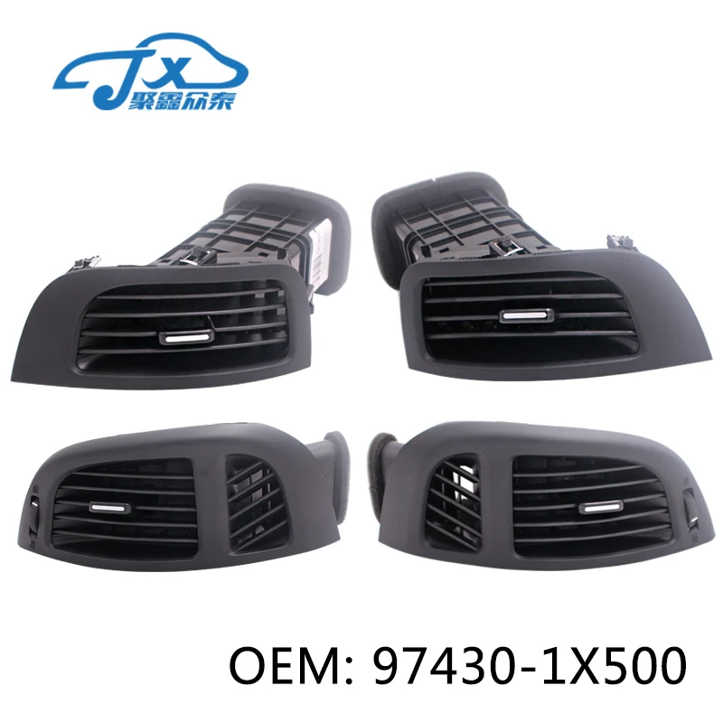 

For Kia Forte Front Row Air Conditioning Vent Grill Outlet Panel Chrome Plate Left Middle Right - Auto Accessory