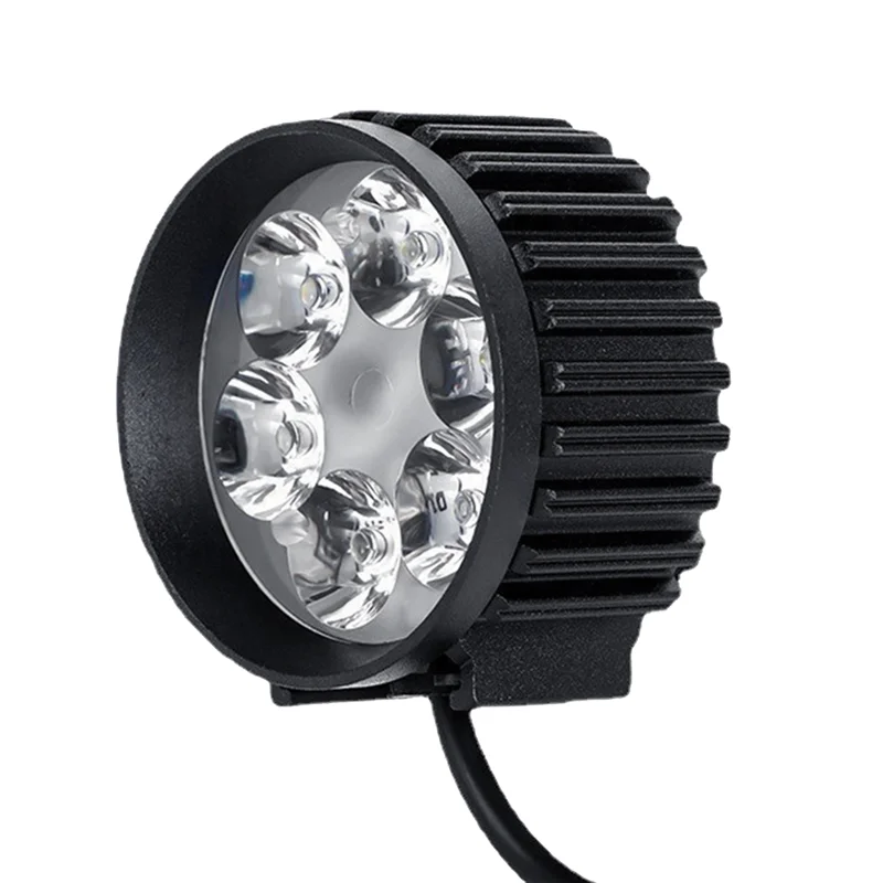 

A06T-Electric Bike Front Light 12V-80V Universal Bicycle Cycling Horn Headlight Waterproof Electric Scooter Warning