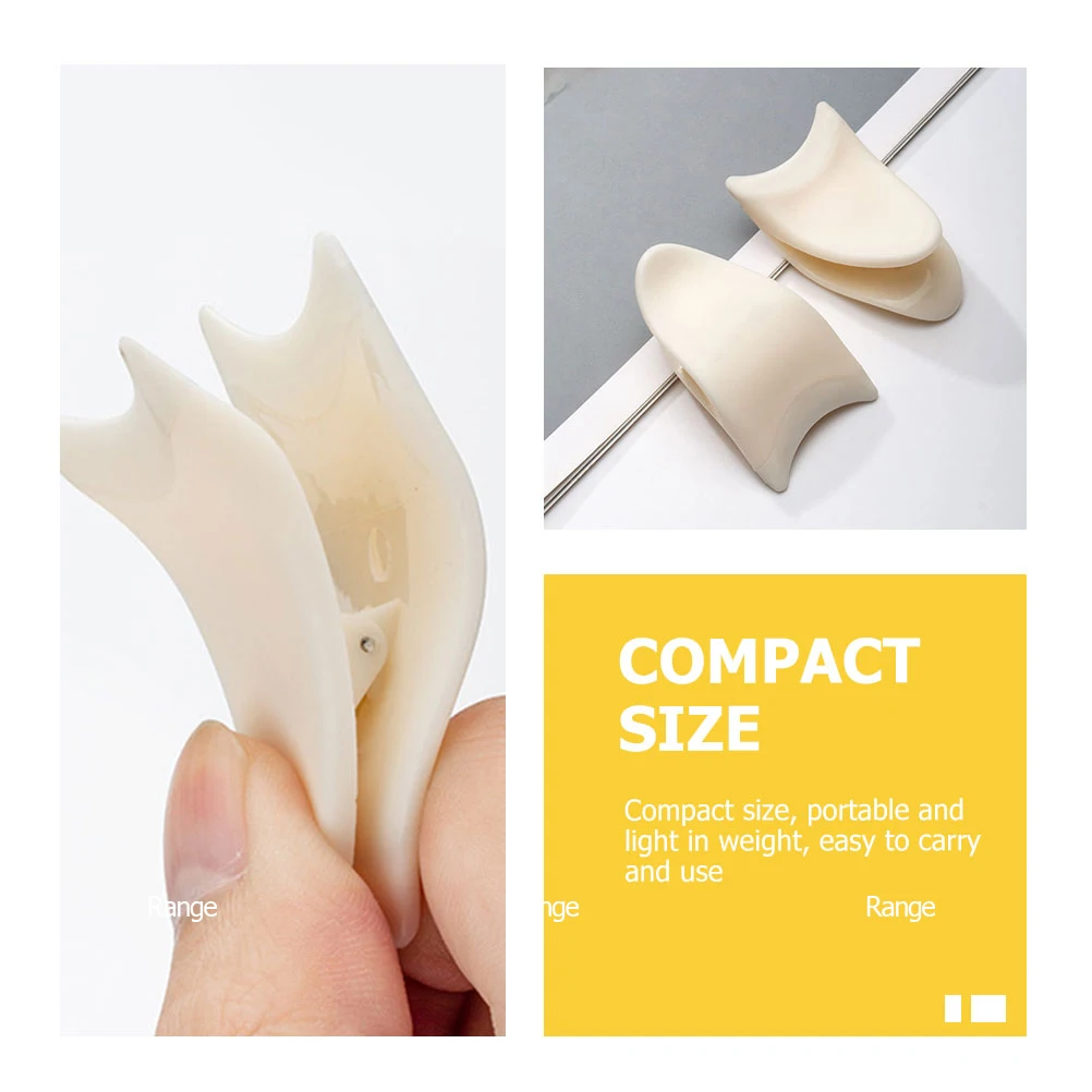 2 pçs pinças de cílios postiços clipe de plástico aplicador ferramenta conveniente prático meninas maquiagem resistente ao desgaste compacto