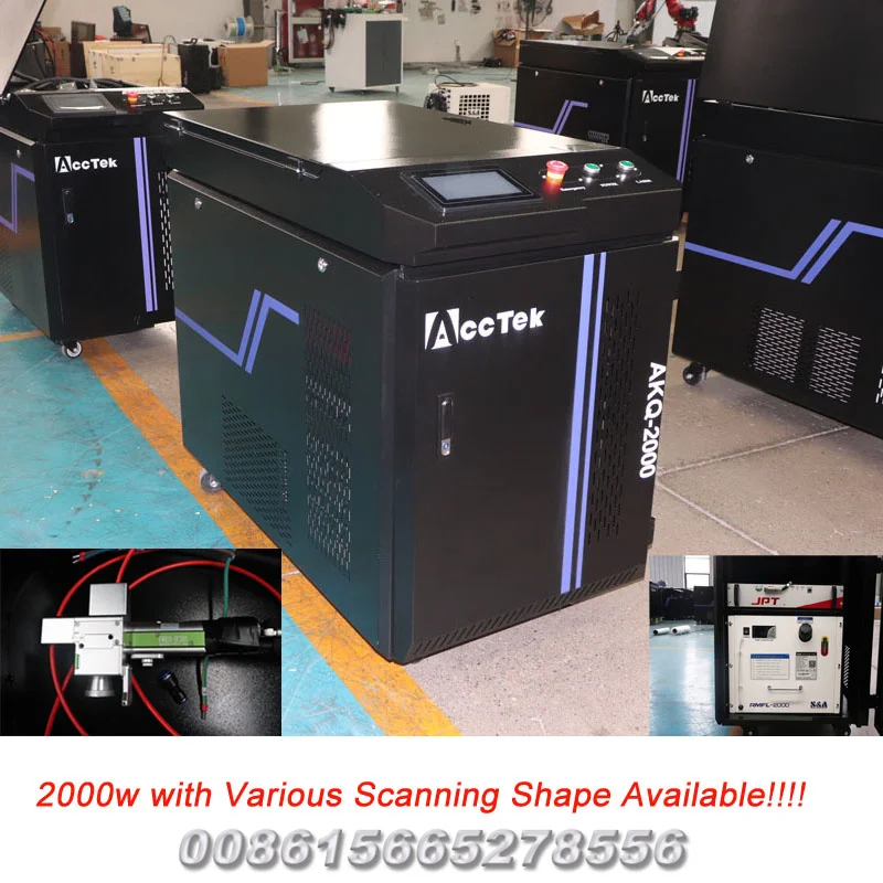 

Various Shape Continuous Laser Cleaning Machines 2000w Industrial Laser Cleaning Machines Portable Hand-held Laser Rust Removal