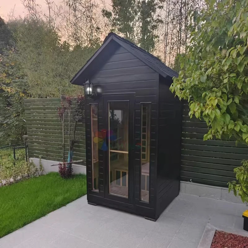 Steam room Family fumigator Sauna room Villa custom outdoor black sauna room