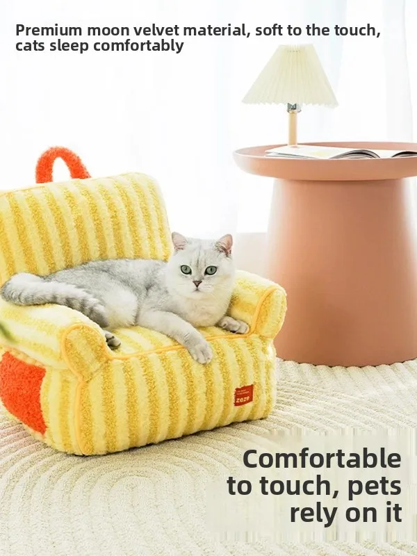 

Warm ZEZE Pet Nest Dog Bed Sofa Car Carrier f-Closed Multi-Layer Nordic Design Removable Cover All-Season Universal