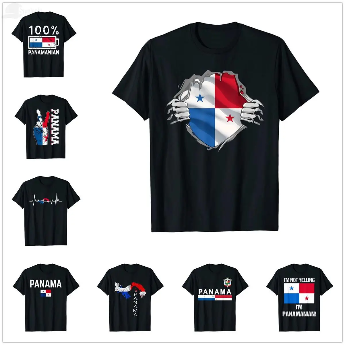 2025 Summer Flag Panama T-Shirt Cool Panamanian T-Shirt For Men Women Unisex T Shirt Tops Cotton Tees