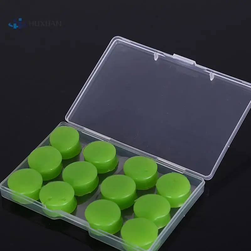 12Pcs/box Silicone Ear Plugs Noise Reduction Sleep Anti Canceling Sound Insulation Earplug Protection Sleeping Reusable Ear Plug