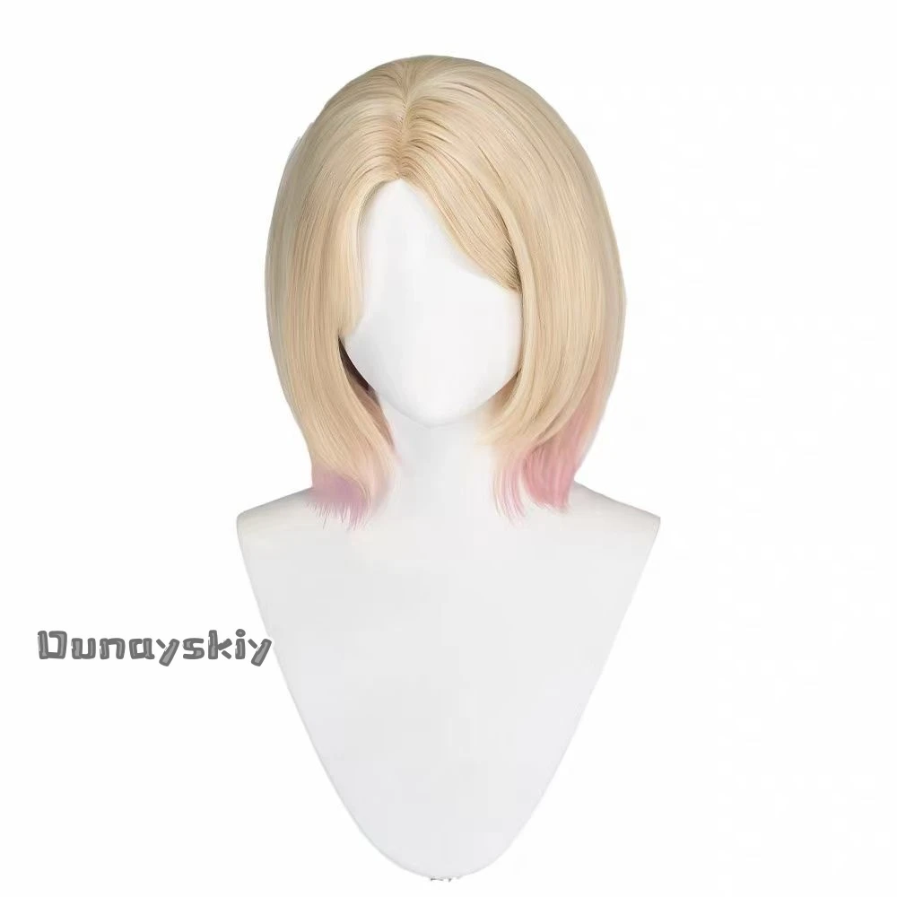 Silenthill 2 Maria Cosplay Costume Hair Short Gold Styled Wig Synthetic Hair for Halloween Party Carnival Role Play Dress Up