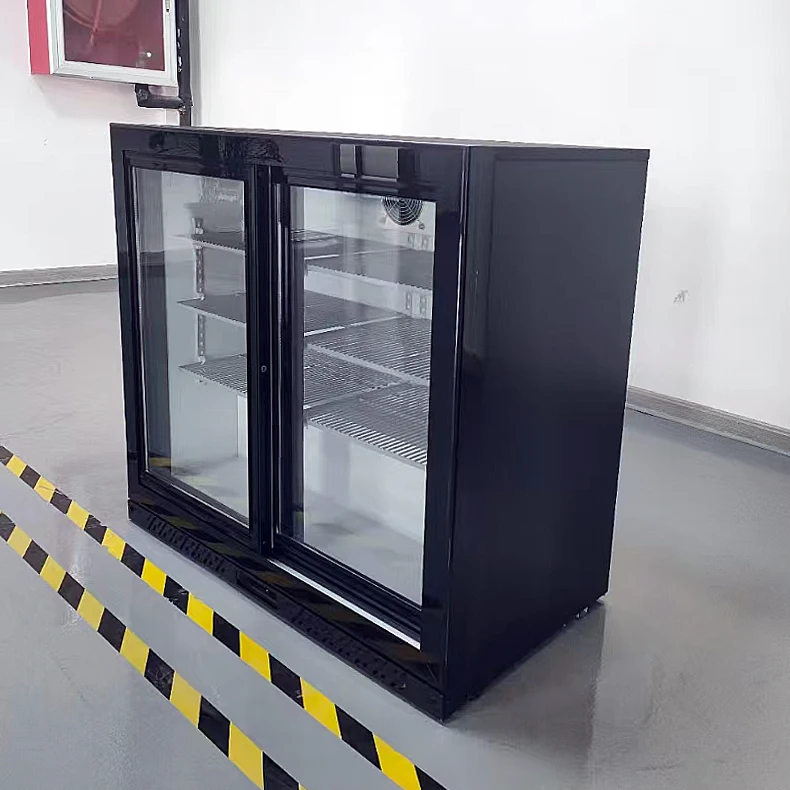 سعر المصنع باب زجاجي سطح المكتب عرض المشروبات الثلاجة الجليد بار خزانة مشروبات متجر الثلاجة