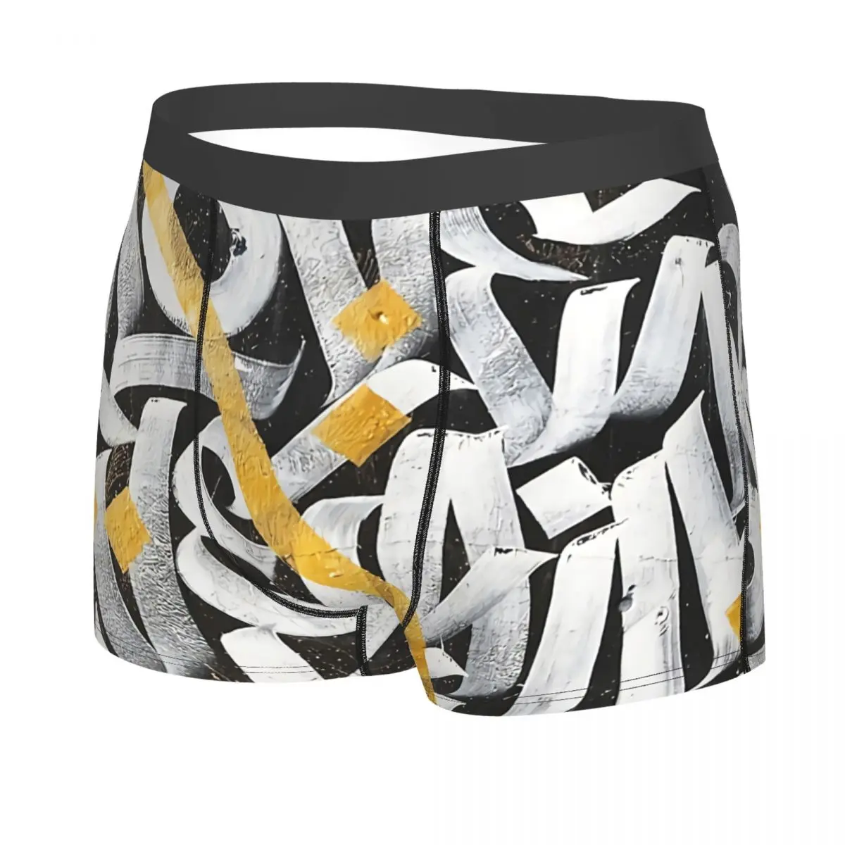 Love Men Boxer Briefs Hip Hop Graffiti Street Art Breathable Funny Underwear High Quality Print Shorts Birthday Gifts