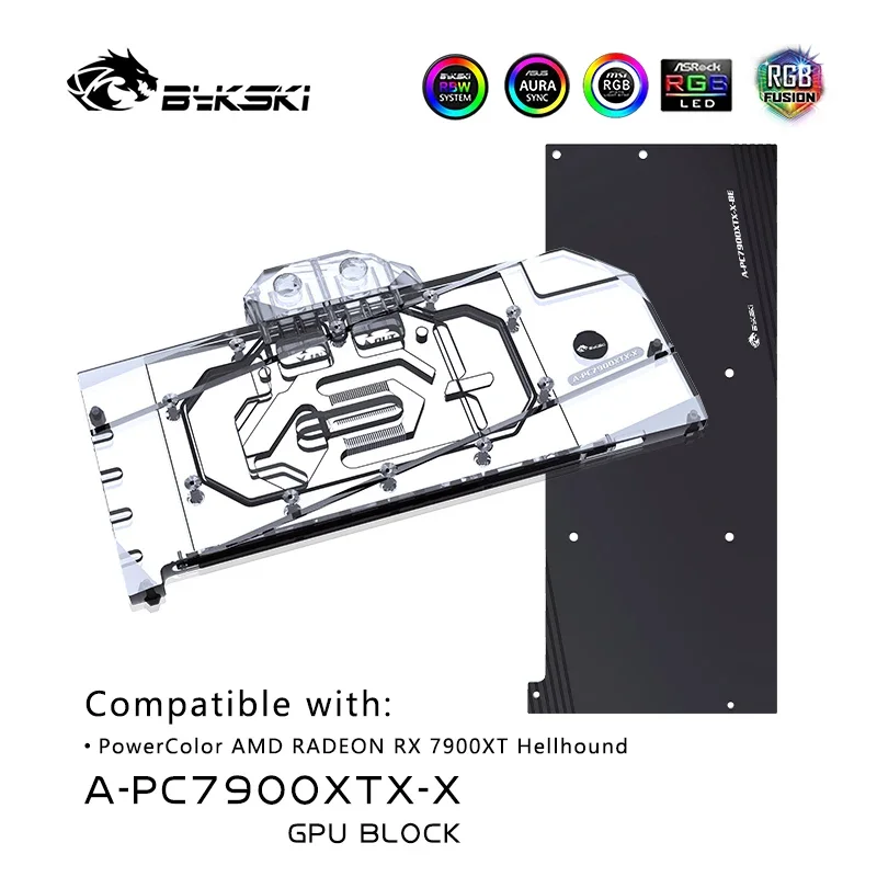 

Bykski GPU Block For POWERCOLOR AMD RADEON RX 7900 XT Hell Hound Water Cooling System Cooler Copper Radiator A-PC7900XTX-X