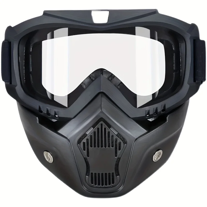 Motorcycle Face Mask Glasses Off-road Motorcycle Protective Glasses Riding Tactical Mask Summer UV Protection Sunglasses