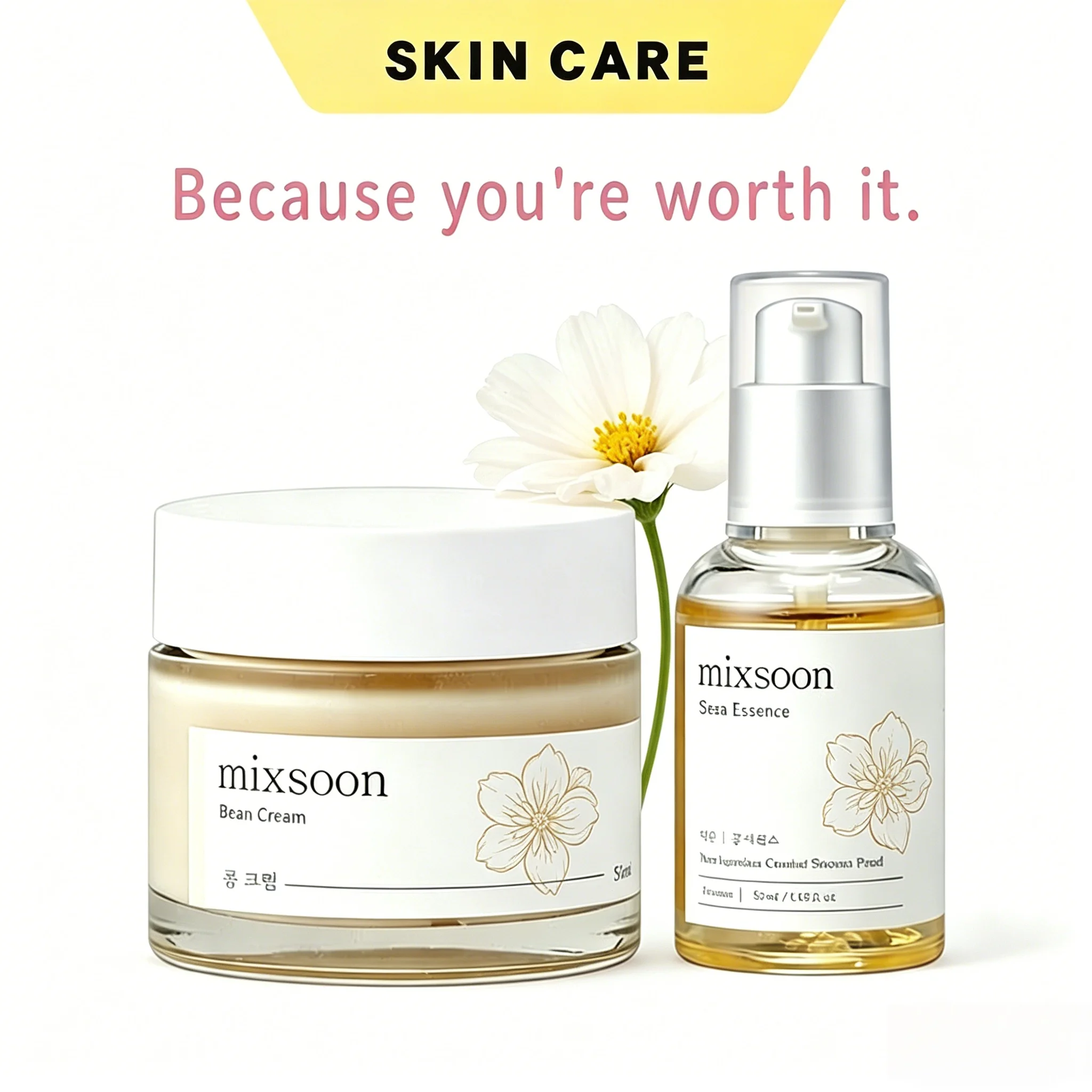 Mixsoon Bean Cream - Intensive Moisture Face Cream For Smooth, Nourished Skin, Pore & Sebum Care - Korean Skincare For Glass
