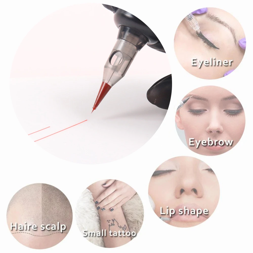 CJMIO-Cartouche de tatouage universelle, aiguille pour maquillage semi-continu, Eyeblogglips Legiiner Microblading Tattoo, 20 pièces, 1ATV, 0.25mm, 3ATV