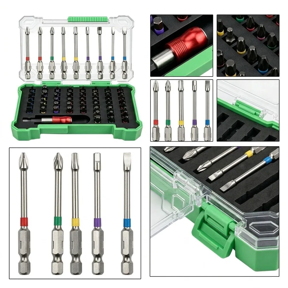64Pcs Screwdriver Bits Set PH/SL/Star Muliti Insert Bits Tips Set Screwdriver Adapter For Power Drills And Electric Screwdrivers