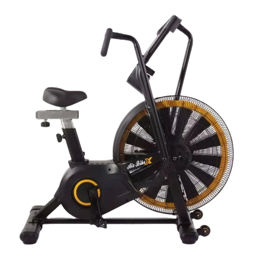 High-Intensity Cardio Gym Bike with Adjustable Airflow Resistance Steel and Stainless Steel Spinning Bikes Exercise Bike