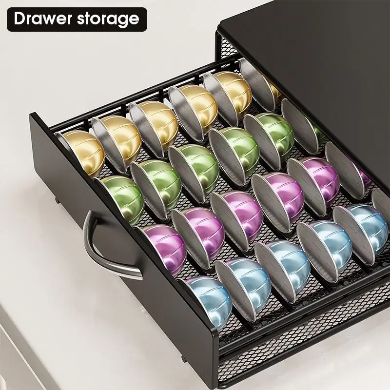 حامل كبسولة القهوة درج تخزين متوافق مع ستاربكس فيريسمو نسبرسو فيرتو كافيتالي لافازا حامل كبسولات طاولة المطبخ #3