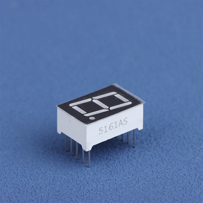 10Pcs 0.56Inch 1Bit 7Segment Red LED Digital Tube Common Anode Cathode 5161AS 5161BS 10Pin Display Accessory