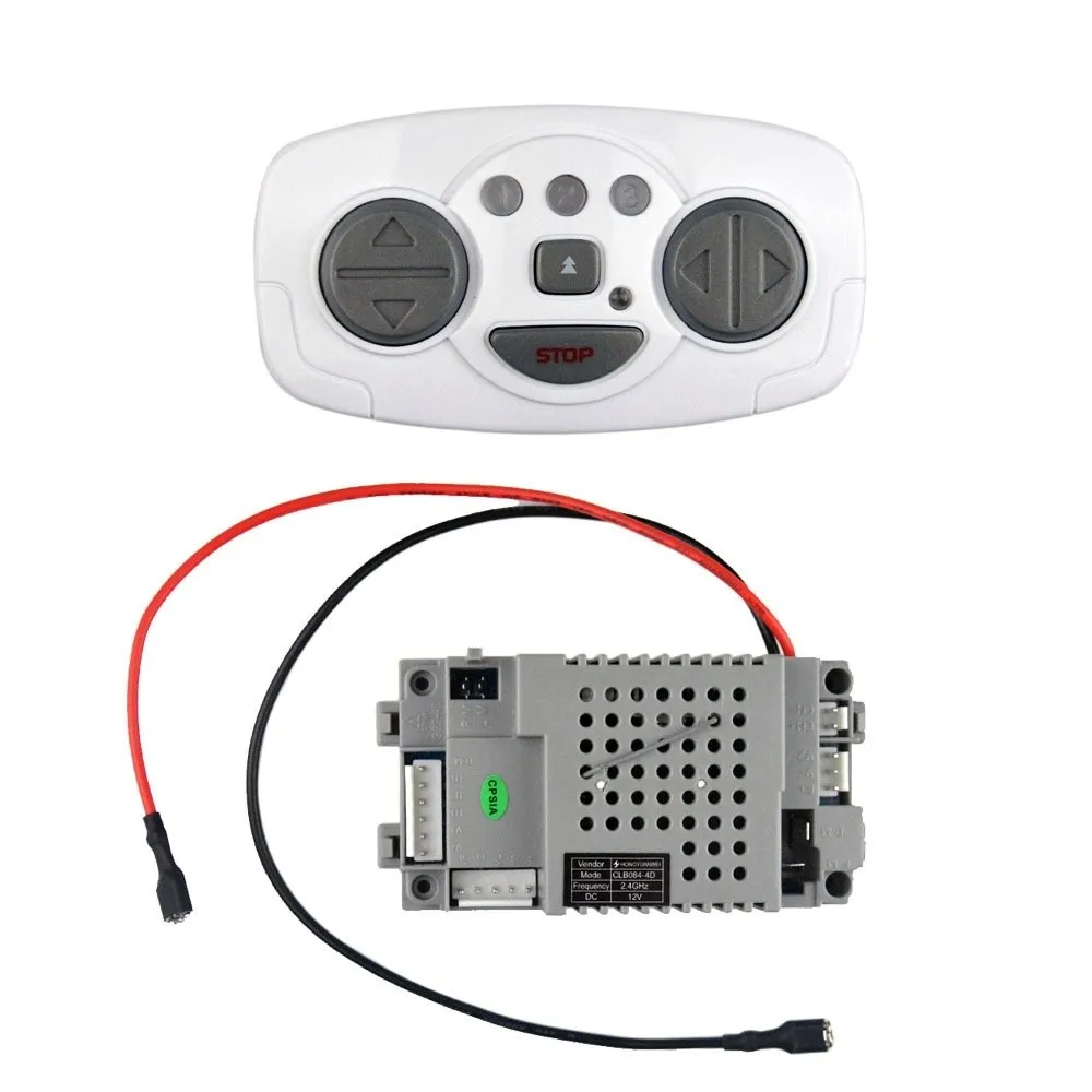 

New CLB084-4D Remote Controller 12V 2.4G Grey White RC Receiver Plastic Central Control Panel for Children Electric Car