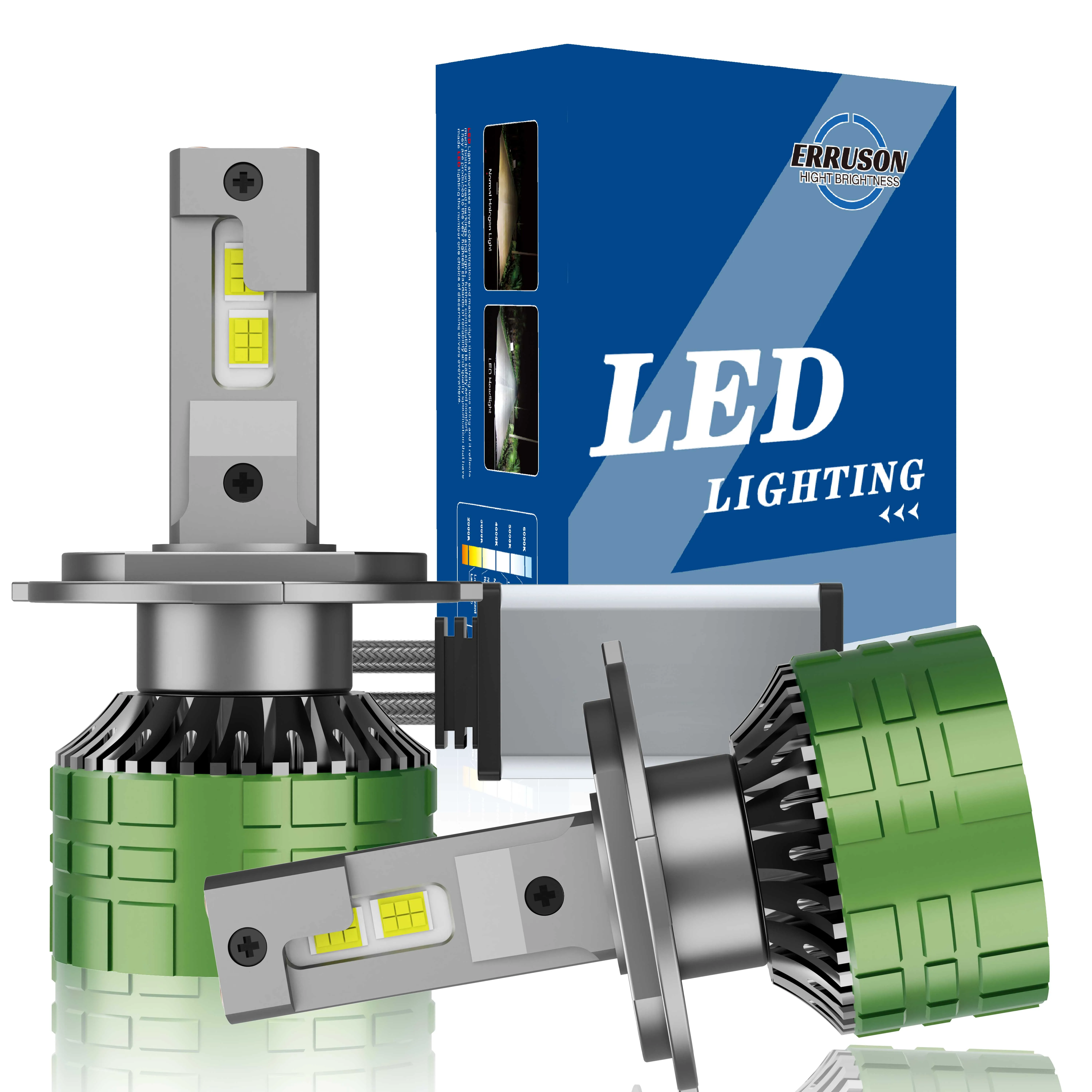 

Erruson H7 H4 H11 LED Headlight 160W High Power H1 H8 H9 HB4 HB3 9005 9006 9012 Turbo Lamp 6000K White Car Light 12V