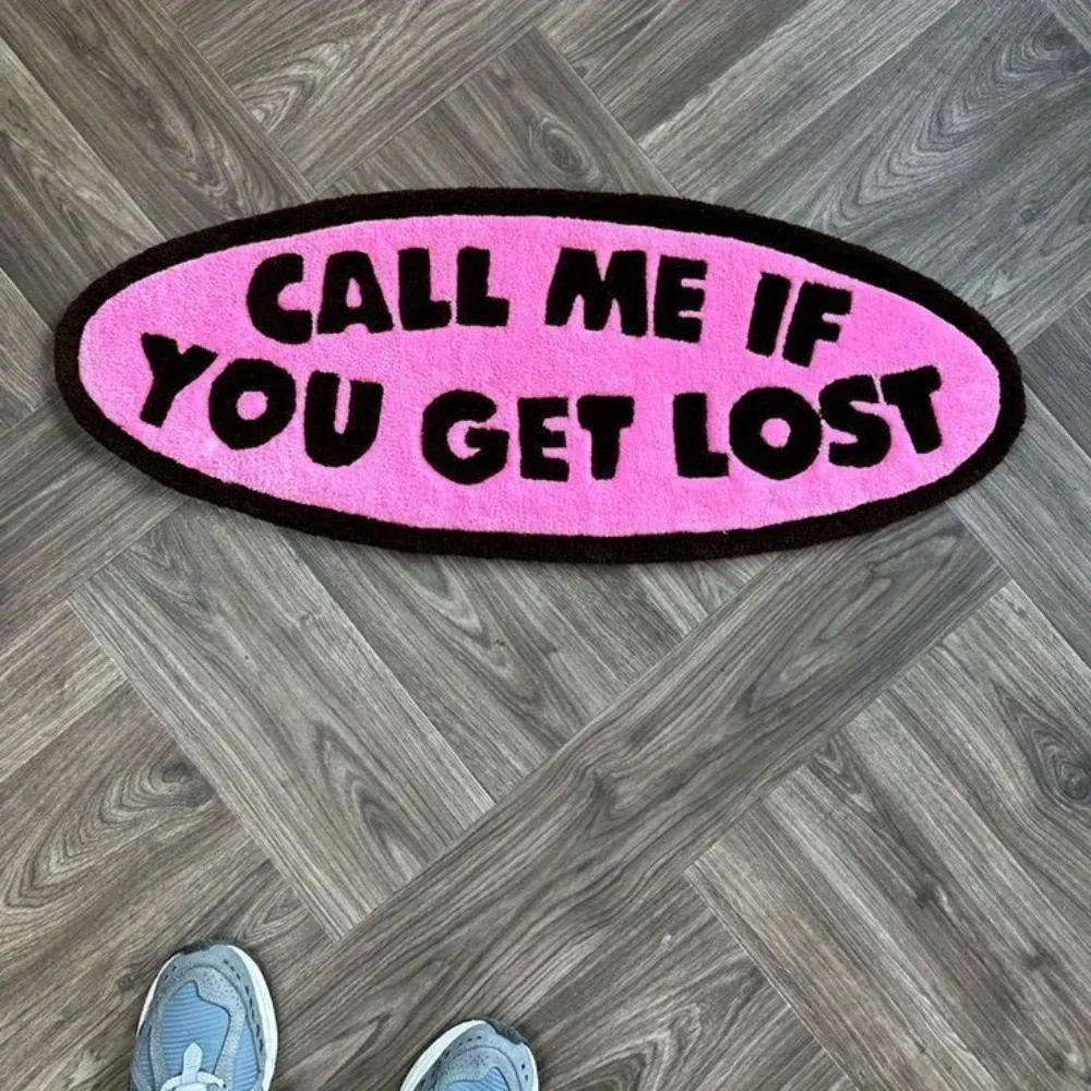 VIKAMA lustige kreative Spaß rosa Buchstaben Bodenmatte Schlafzimmer Nachttisch Teppich Dekoration Ankleidezimmer Dekoration Teppich