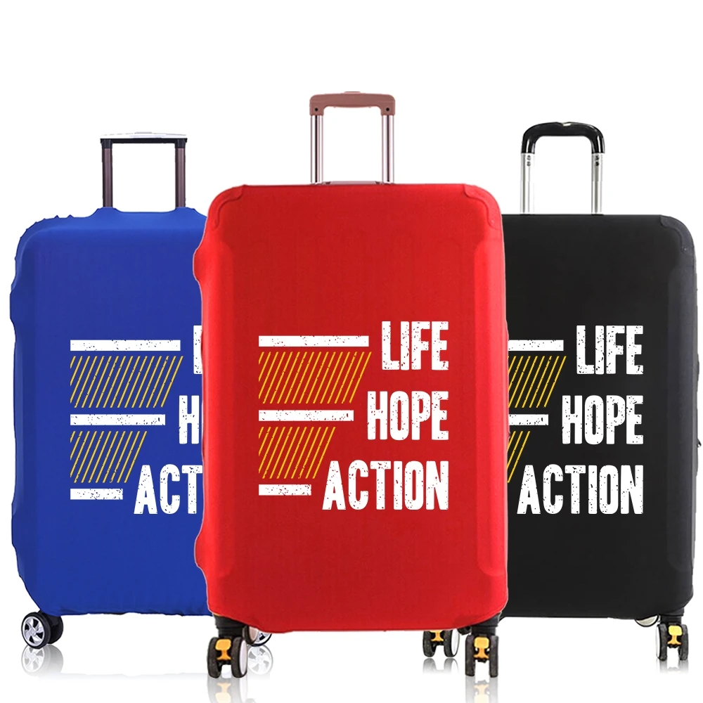 

Luggage Cover Suitcase Protector Thicker Elastic Dust cover 18-28 Inch Trolley Case Travel Accessories Life Hope Action Letter