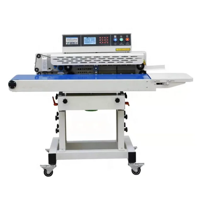 Double Heating Continuous Heat Sealer Machine for PP PE Aluminum Foil Pouch Plastic Bags
