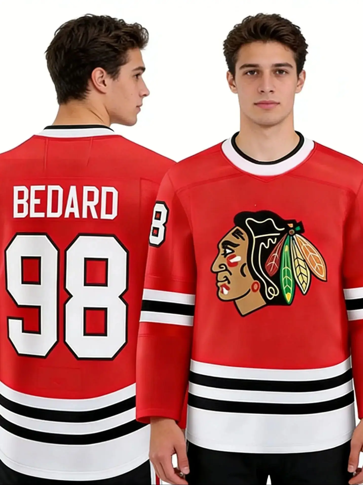 Image of Eishockeyanzug 98, bequemes Herbst- und Winter-Langarm-T-Shirt für Herren, Eltern-Kind-T-Shirt für Kinder und Erwachsene