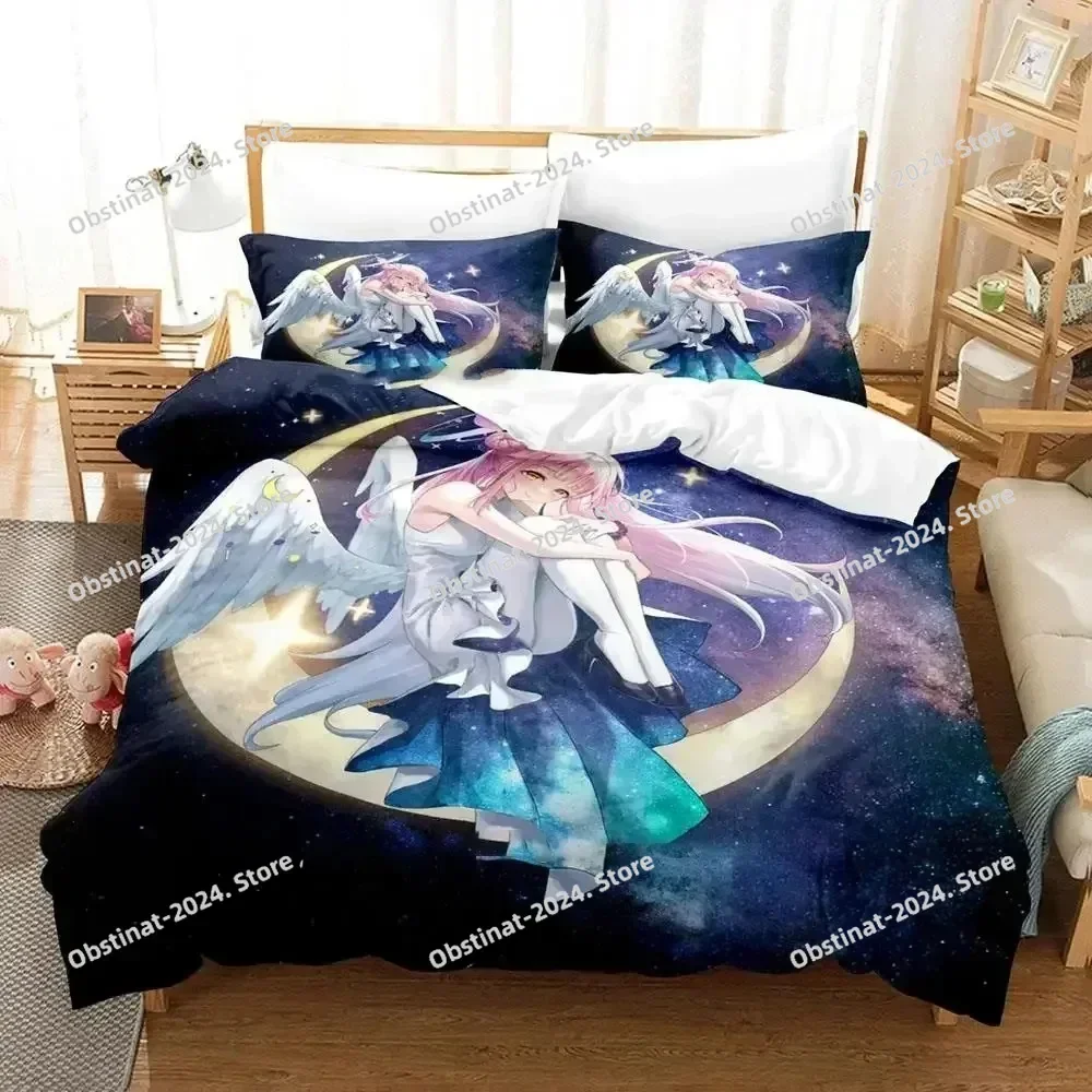 New Anime Misono Mika Blue Archive Bedding Set Printed With Pillowcase Bed Duvet Cover Soft Single Double Queen Super King Size