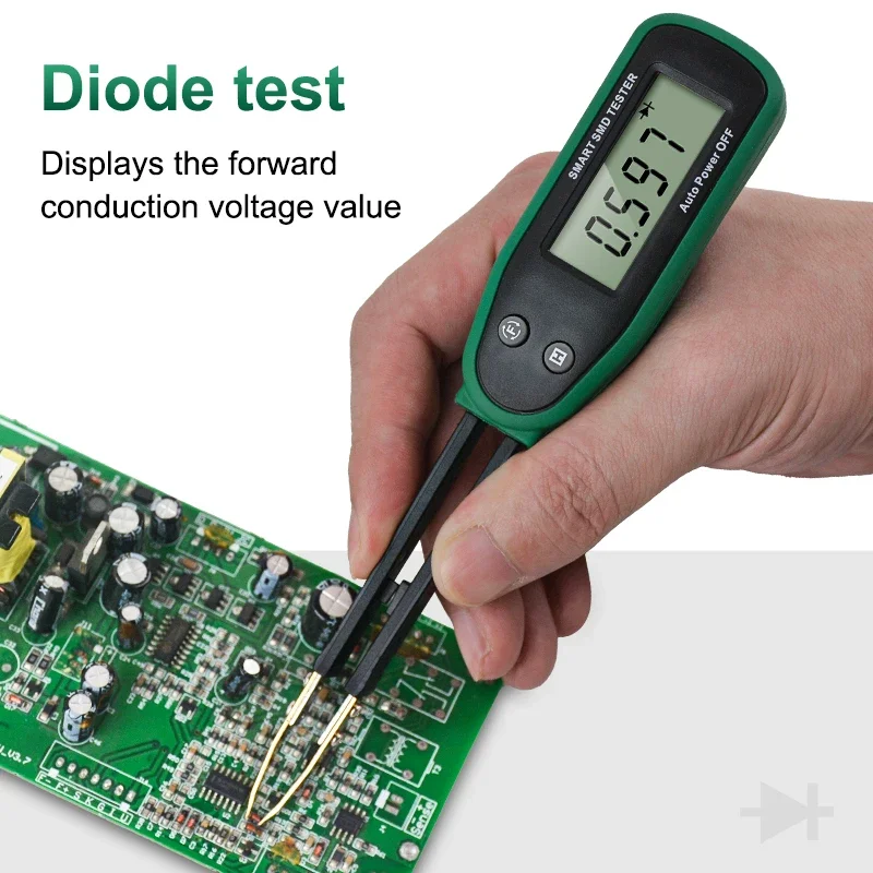 Tester LCD Display Auto Range Kapazität Widerstand Kontinuität Diode Überprüfen Daten Halten Drehbare Pinzette Pin Multimeter