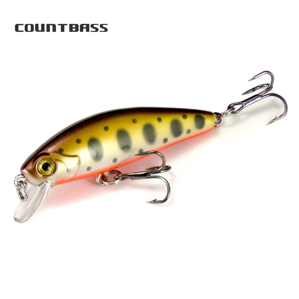 40mm/1.6 50mm/2 Countbass Sinking Minnow Wobblers  Lures for Fishing, Fixed Weight Trout Fishing Bait Jerk Baits Crankbait