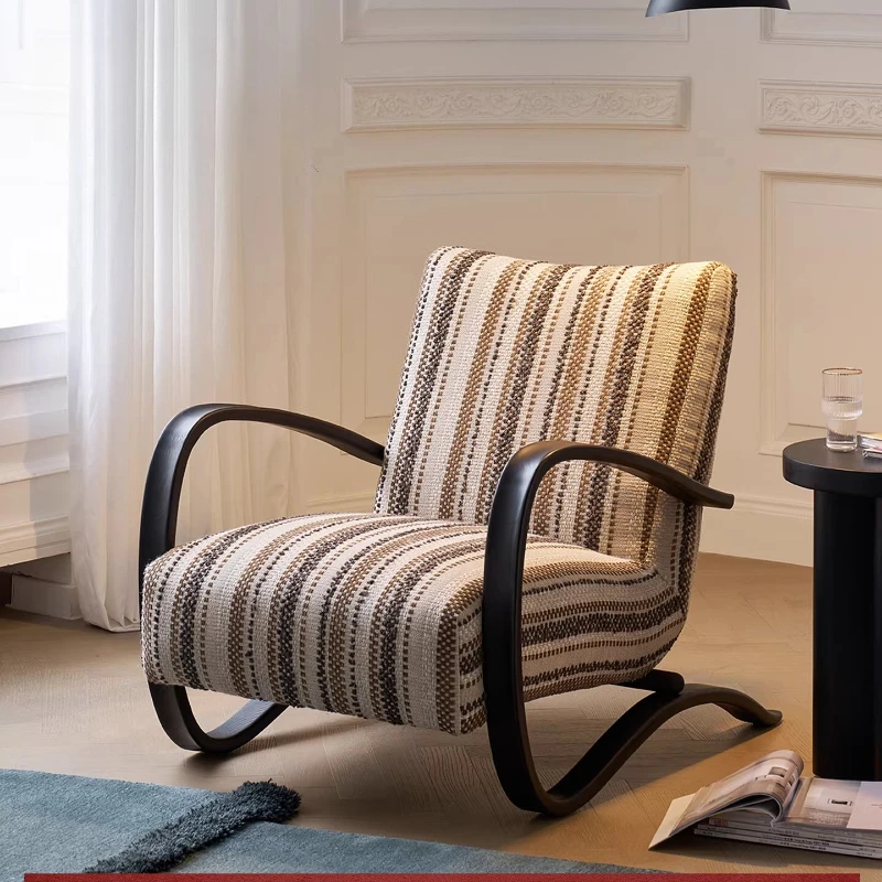 

Living room French retro balcony bedroom sofa chair antique designer single chair #