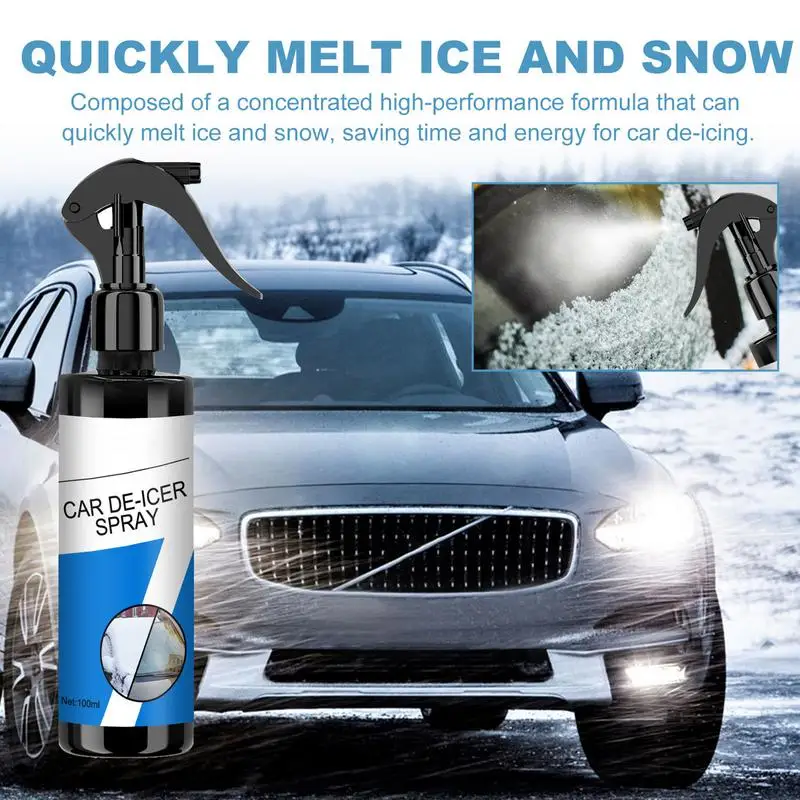 Snow Melting Spray 100ml Snow Remover For Cars Windshield Defroster Winter Car Accessories Instantly Melts Ice And Frost