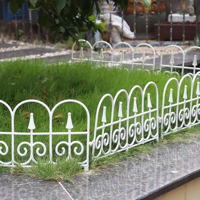 Clôture Décorative Jardin Bordure Métal Noir - 5 Panneaux Barrière Paysage Pour Gazon Et Protection Plantes