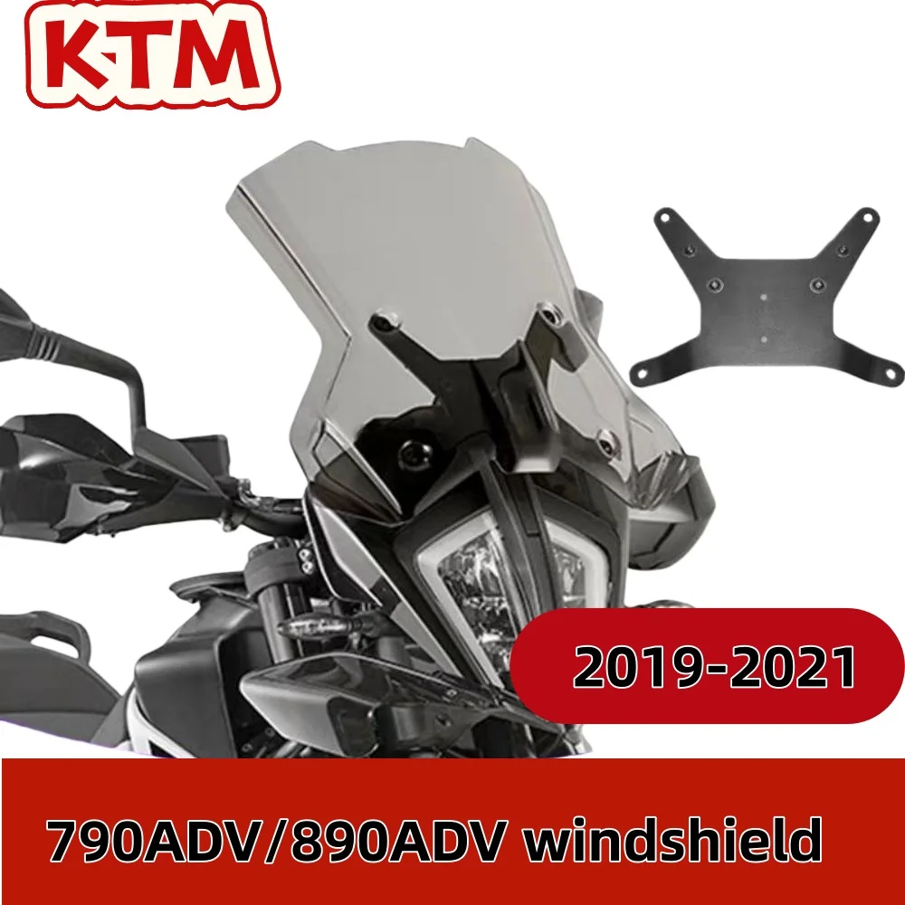 For 19-21 years KTM790ADV modified windshield 890ADV modified front windshield competition windshield chest protector 790/890ADV
