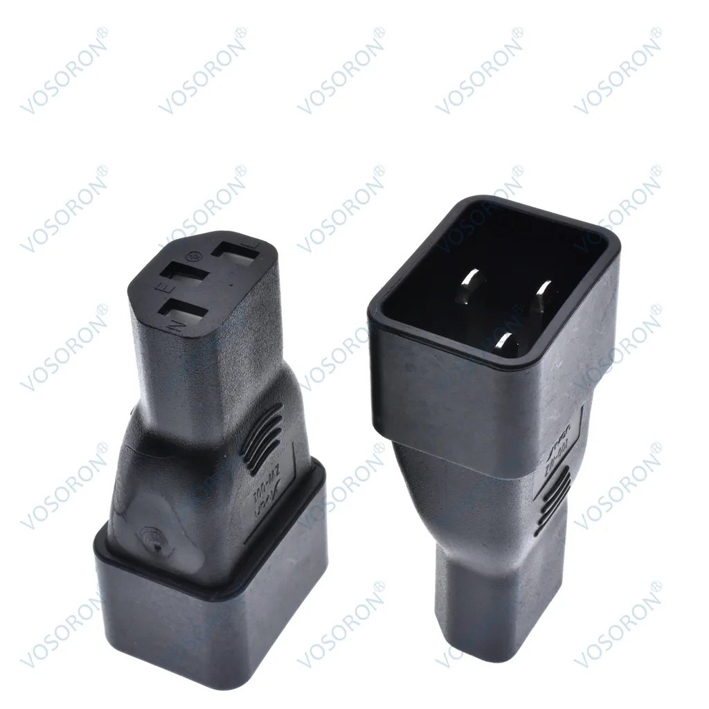 IEC 320 C13 to C20 AC Adapter,  IEC 16A to 10A AC Converter,C20 16A to C13 10A Power Connector,Black Color