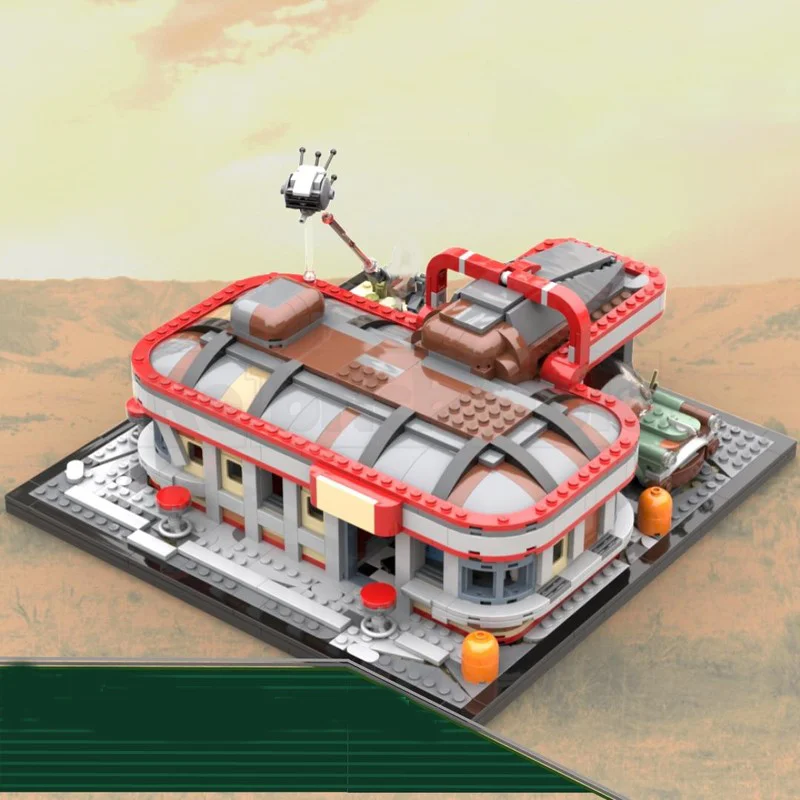 New 1538Pcs City Hot Selling Game Street View Moc Modular Diner Model Building Blocks Diy Creative Ideas Toys Birthday Gift