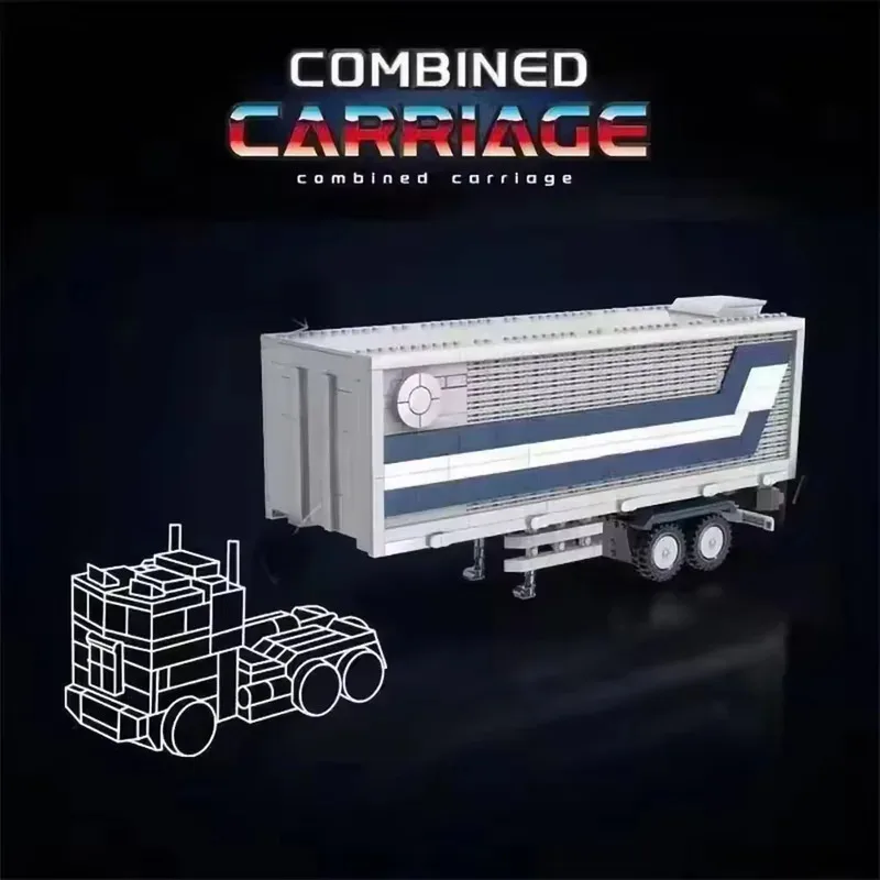 1766-teiliges kompatibles Optimus Truck-Bausteinmodell mit kombiniertem Kutsche, pädagogisches Ziegelspielzeug für Jungen, Geburtstag, Weihnachten, Geschenk