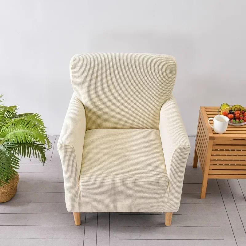 2024 New Corn Fleece Elastic Single Sofa Cover All-inclusive Universal Independent Internet Cafe Seat Sofa Cover